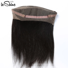 Indian Remy Temple Hair 100 Humanos Straight 360 Lace Frontal Piece Grado 9a cabello virgen